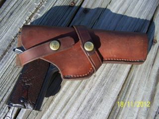 BRAUER BROS. St. Louis. VINTAGE LEATHER HOLSTER H3   1911 or Browning 