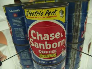 Chase & Sanborn Electric Perk 32 oz (2 Lb) Vintage Coffee can