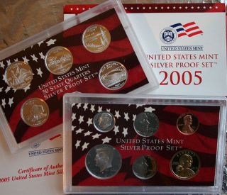 2005 United States Mint ANNUAL 11 Coin SILVER Proof Set  