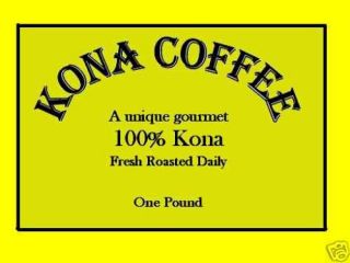 100% Kona   Ground Coffee   One pound Bag Fresh Roasted