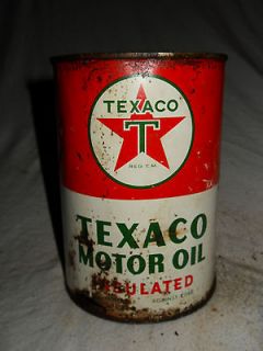   Texaco Motor Oil Can Nice Old Vintage Star Classic Car Collectible