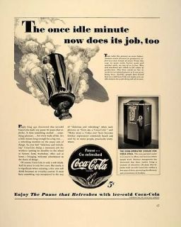 1941 Ad Coca Cola Cola Cooler Steam Whistle B/W RARE   ORIGINAL 