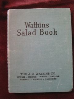   COOKBOOK 1946 ​WATKINS SALAD BOOK JR WATKINS CO ELAINE ALLEN NICE