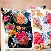 10 Kantha Pillows cushion covers cotton vintage sari Hand quilted 18 