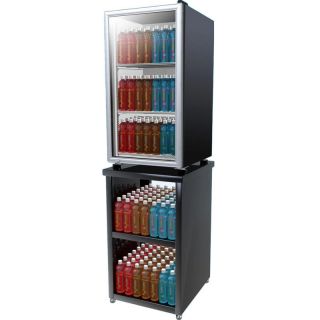 Commercial Glass Door Refrigerator w/ Stand   Compact Beverage Display 