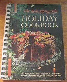 The Beta Sigma Phi Holiday Cookbook 1971 Community Christmas Halloween 