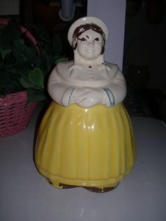 Collectible Dutch Girl with Yellow Skirt Cookie Jar by Shawnee