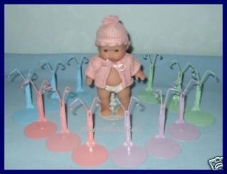 FREE U.S. SHIPPING 12 RAINBOW Doll Stands for 5 BERENGUER BABIES Baby