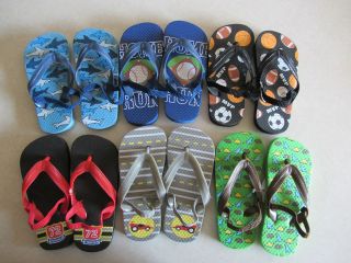 NEW Flip Flops with Elastic Strap for baby boys and toddlers SZ (3 9 