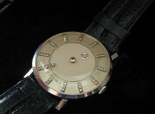 VACHERON CONSTANTIN LE COULTRE DIAMOND MYSTERY DIAL 14KT WATCH IN BOX 