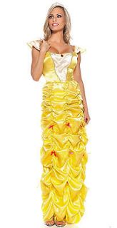 Womens Yellow Full Length SOUTHERN BELLE PRINCESS Costume Sizes S/M 