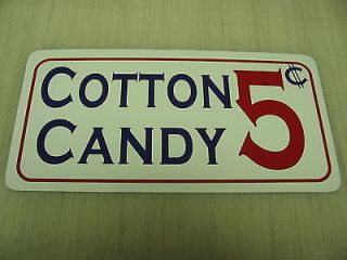 COTTON CANDY Sign Game Room Penny Chocolate Maker Machine Hard Popcorn 