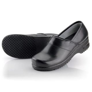 SFC Shoes for Crews Euro Clog Black Womens 9055 W Wide Size 8.5 / 39 