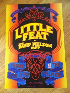 LITTLE FEAT david nelson band fillmore CONCERT POSTER collectible 13 x 