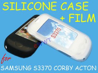   Soft Cover Case +Screen Protector for Samsung S3370 Corby 3G PQZSF38
