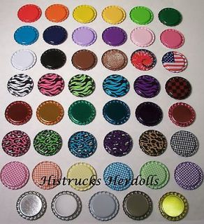 NEW FLAT FLATTENED MIX COLORED BOTTLE CAPS YOU CHOOSE YOUR COLORS