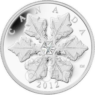 SNOWFLAKE CRYSTAL Silver Coin Swarovski 20$ Canada 2012