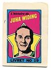 1971 72 O Pee Chee/Topp​s Booklets #19 Juha Widing Frenc