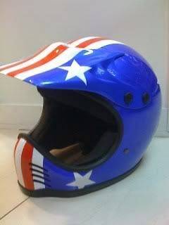 Vintage Scooter Motorcross Captain America Helmet Racing NEW