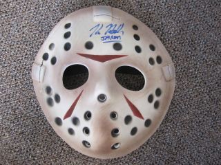 SIGNED AUTOGRAPH FOAM MASK KANE HODDER FRIDAY THE 13TH JASON VOORHEES 