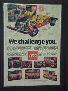 OLD ~LEGO TOY BUILDING SET AUTO CAR CHASSIS PRINT AD~ ORIGINAL VINTAGE 