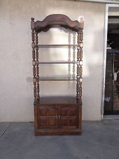 ethan allen antiqued pine old tavern curio boof shelf cabinet AAA
