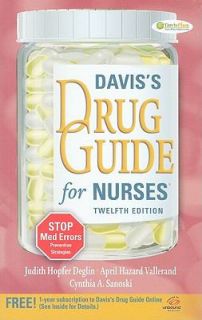 Daviss Drug Guide for Nurses by April Vallerand, Cynthia Sanoski and 