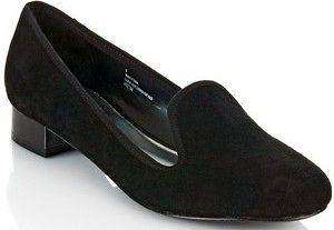 NEW CYNTHIA ROWLEY BLACK PIPED SUEDE LOAFERS SHOES 8 M