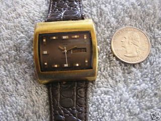 Croton Mens Aquamatic Quartz Stainless Steel Bracelet Watch 