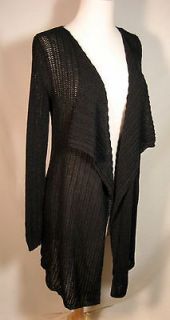 NWT Dana Buchman Charcoal Gray Open Cardigan Sweater Long S L XL