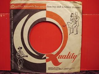 CANADIAN QUALITY 45 RPM RECORD SLEEVE / GUITAR PLAYER & DANCERS
