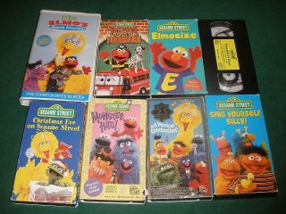 LOT OF 8~Sesame Street VHS Video Lot~Elmo~Musical Celebration~Monster 