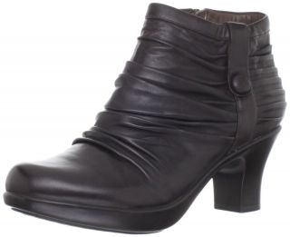 Dansko Womens Buffy Side Zip Ankle Boots Nappa Leather Dark Brown 