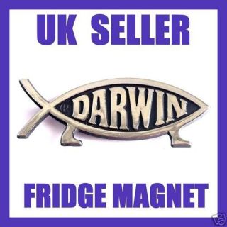 DARWIN FISH (on legs) Fridge Magnet BADGE symbol