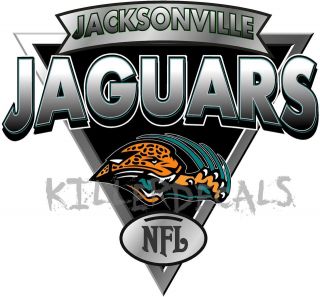 JACKSONVILLE JAGUARS STEEL LOOK FOOTBALL DECAL FOR AUTO OR WALL 6