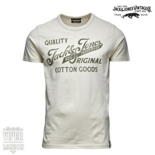   Jones Vintage Cream Crew Neck Slim Fit Death Valley T Shirt S   XXL