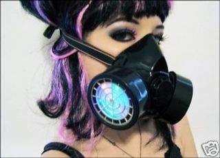 LED Gas Mask Rave Cyber Goth Clothes Burning Wear Man Lights Up Glow 