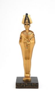 Black and Gold Museum Reproduction Ancient Egyptian Osiris 6 Statue 