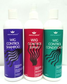 WIG SHAMPOO, CONDITIONER & SPRAY FOR HUMAN & SYNTHETIC HAIR WIGS 