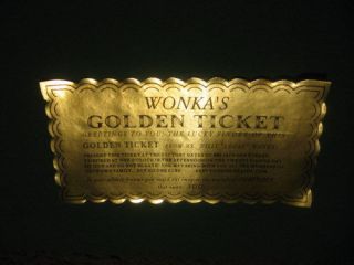Willy Wonka Vintage Golden Ticket Prop Replica (Gene Wilder film)
