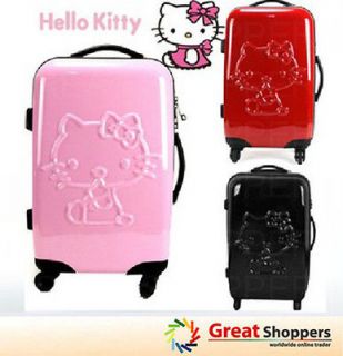 New Kitty Design Trolley Luggage Travel Hard Case   Red/Black/Pink 