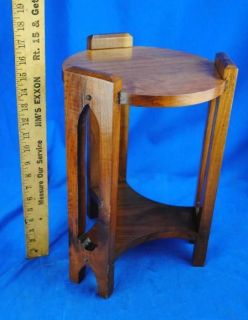 Vintage Small Wooden Wood Telephone Table Desk Art Deco Small Simple