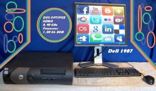   DELL OPTIPLEX GX260 Low Profile Desktop W/19 LCD Monitor & More