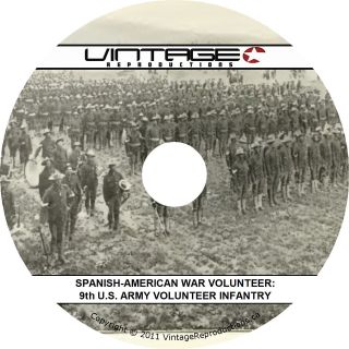 9th US Army Volunteer Infantry ~ Spanish American War {1899} History 