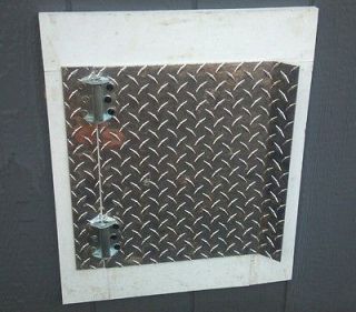 Diamond Plate Aluminum Dog Door Spring Loaded Hinges