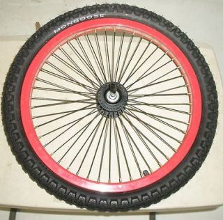 20 RED BMX MONGOOSE RIM/TIRE BICYCLE PARTS JJ6