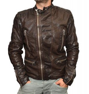 Diesel Lermo Jacket Mens Leather Brown Jacket size S NWT Authentic