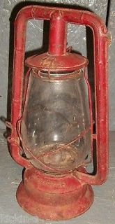 Antique DIETZ MONARCH Red Lantern Tubular Frame