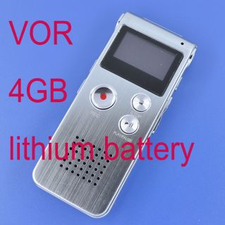 Rechargeable 4G GB USB Digital Audio Voice Recorder Dictaphone MP3 
