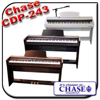 Chase Digital Piano CDP 243 In Rosewood Brown Black White With Amazing 